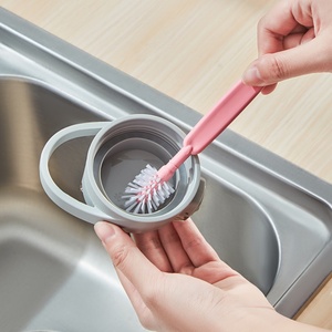 New Kettle Cleaning Brushes Long Handle Kitchen Wash Cup Brush Portable Narrow <b>Gap</b> Cleaning Brush Household Cleaning Tools - Product Image 2