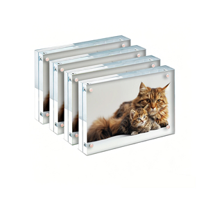 Marco de Fotos Acrílico Magnético Personalizado al por Mayor, Imán N52 Fuerte, Doble Cara, Transparente, Resistente a los Rayos UV, Irrompible, 20 mm de Grosor - Product Image 1