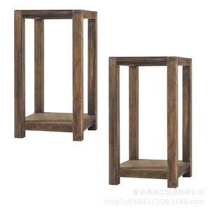 <b>Wooden</b> <b>Candlestick</b> Stand Square Solid Wood Home Decoration Wedding Lantern Holder - Product Image 4