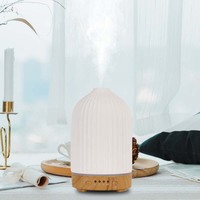 Diffuseur d'huiles essentielles ultrasonique en céramique de 120ml Diffuseur d'aromathérapie de table pour usage domestique avec garantie d'un an