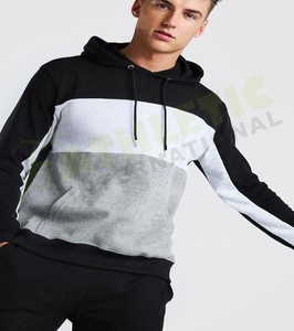 Survêtements à capuche légers en coton biologique 100 % coupe régulière contrastée MAN Sport - Vente en gros de tenues de sport athlétiques - Product Image 1