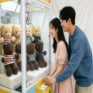 Boneka <span class=keywords><strong>Beruang</strong></span> Gaya Preppy dengan Sweater, Hewan Boneka Mini dengan Lencana Bordir, Dekorasi Meja - Product Image 3