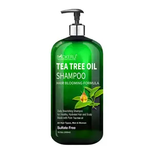 Органический экстракт чая с деревьями против выпадения волос, 100% натуральный увлажняющий шампунь против перхоти для волос, 500 мл, оптовая продажа