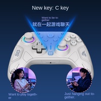 Nouvelle manette de jeu sans fil pour Switch 2, avec bouton C intégré, double joysticks analogiques à effet Hall, 9 axes personnalisables