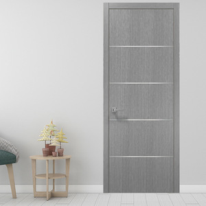 Puertas de Dormitorio de Madera Compuesta de Diseño Posmoderno, Sin Pintura, para Uso en Hoteles y Apartamentos, Suministro Directo de Fábrica, Medio Oriente - Product Image 2