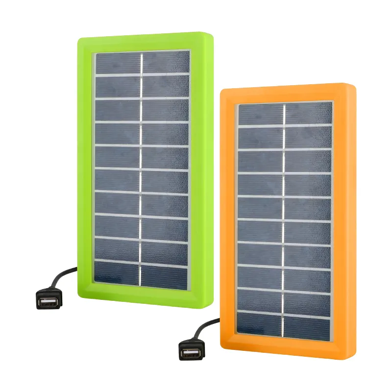 Pannello solare ricarica del telefono cellulare Mini pannello solare portatile 2W 5V per la casa all'aperto