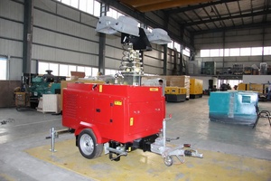 Xách tay 4*1000 Wát Hướng dẫn sử dụng/điện thủy lực LED di động tháp ánh sáng trắng Phát ra năng lượng mặt trời 200AH Pin 2.485M-6.5M nâng - Product Image 4