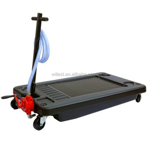 Kunststoff-Öl ablaufs ammel wagen <span class=keywords><strong>HUTZ</strong></span> 17 Gallonen Abfluss wanne mit niedrigem Profil OD70TER01 70-Liter-Abtropfwagen mit rotierender Ölpumpe - Product Image 2