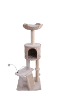 Vente en gros de tour d'arbre de cadre d'escalade de chat pour le condo à plusieurs niveaux de chat de peluche d'intérieur avec des griffoirs perchoirs de grotte de hamac revente