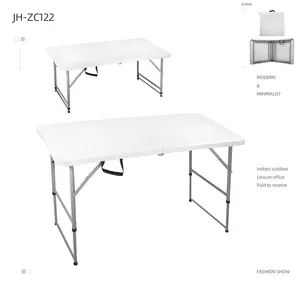طاولة بصف طويل قابلة للطي, طاولة بصف طويل قابلة للطي ، منزلية ، خارجية ، تصميم جديد ، الأكثر مبيعًا في دول شمال أوروبا ، بسيطة ، 4FT عصرية ، 7.5kgs
