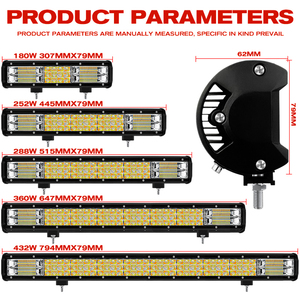 Chất lượng cao 25inch LED Bar ánh sáng màu kép với đèn flash LED làm việc ánh sáng ô tô thanh ánh sáng cho xe tải jeep SUV - Product Image 5