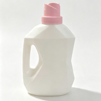 Bouteille de détergent à lessive en plastique HDPE avec bouchon à vis, logo personnalisé, 1L 2L, blanc bleu jaune, pour emballage de savon liquide, vente en gros