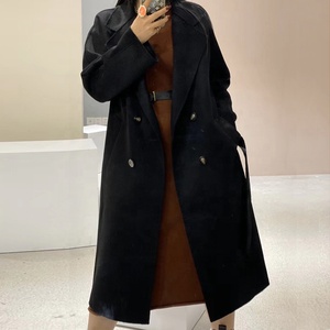 Usine Fabrication Cachemire Femmes Long <span class=keywords><strong>Manteau</strong></span> Dames Caban <span class=keywords><strong>Femme</strong></span> Chaud Surdimensionné <span class=keywords><strong>Laine</strong></span> Tissu Avec Ceinture Filles <span class=keywords><strong>Manteau</strong></span> De <span class=keywords><strong>Laine</strong></span> - Product Image 2