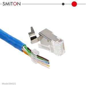 RJ45 Cat7 konektor Modular 8P8C Plug berpelindung kabel LAN Ethernet berlapis emas colokan jaringan kecepatan tinggi - Product Image 2