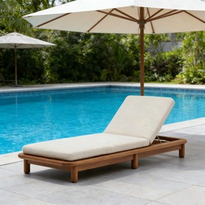 Chaise longue <span class=keywords><strong>de</strong></span> piscine Sunway moderne en teck pour l'extérieur, réglable, pour patio, chaise longue <span class=keywords><strong>de</strong></span> <span class=keywords><strong>bain</strong></span> <span class=keywords><strong>de</strong></span> <span class=keywords><strong>soleil</strong></span>, mobilier <span class=keywords><strong>de</strong></span> plage - Product Image 1