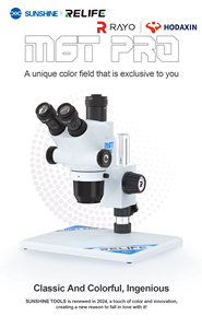 Microscopio Estéreo Trinocular HD RELIFE RL-M6T Pro-B11 con Zoom Continuo de 6.5X-65X, Multicolor Opcional para Reparación de PCB - Product Image 3