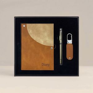 Ensemble cadeau d'affaires promotionnel, carnet A5 dans un coffret cadeau, stylo à bille en métal, porte-clés - pour cadeaux d'entreprise - Product Image 2