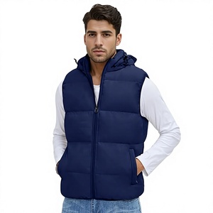Chaqueta Acolchada Unisex Ecológica, Cortavientos, Ajustada, con Capucha, Sin Mangas, con Cierre Completo, Ligera, Cálida, Informal, para Invierno - Product Image 3