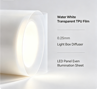 Film TPU transparent blanc de 0,25 mm, pour diffuseur de boîte à lumière et panneau LED, feuille d'éclairage uniforme