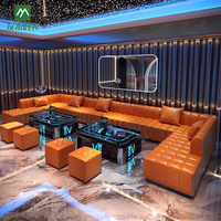 Canapé de bar de nuit de luxe moderne en forme de U, personnalisé, en cuir artificiel, durable et écologique