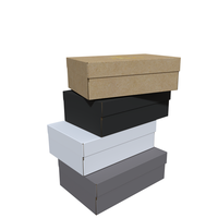 Boîte à chaussures pliable personnalisée en gros, boîte à chaussures portable pour l'expédition, boîte à chaussures en papier kraft avec poignée