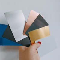 Cartes vierges en métal en acier inoxydable 304 bon marché pour graver/cartes de visite en métal personnalisées