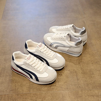 Chaussures à plateforme vintage à lacets de couleur unie pour femme, été 2026, respirantes, légères, antidérapantes, nouvelle mode