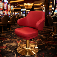 Fauteuil de casino commercial de luxe Successor, revêtement en acier inoxydable et structure robuste pour fauteuil de machine à sous, vente en gros