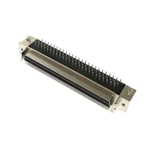 KinKuo SCSI 100Pin Female Connector DB 100pin Socket 1.27mm Right Angle DIP SCSI 100 Pin Female Connector for PCBA