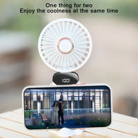 Mini-ventilateur intelligent 2026 portable rechargeable USB avec affichage numérique LED, silencieux, pour l'école et la salle de classe, avec logo personnalisé, idéal comme cadeau