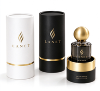 Nouvelles boîtes cylindriques pour parfums et huiles essentielles, écologiques, avec logo personnalisé, doublure en éponge artistique, fermeture magnétique, luxe haut de gamme
