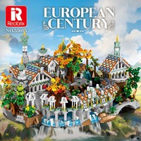 Set de Construcción Reobrix 55015 Rivendell - 4406 Piezas, Ciudad del Valle de la Fantasía con Cascada y Puente, Modelo Coleccionable para Adultos, 14+
