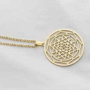 Thép không gỉ Boho Chakra Vòng cổ khác nhau hình học trang sức Set thiêng liêng hình học Mặt dây chuyền vòng cổ joyeria acero inoxidable - Product Image 2