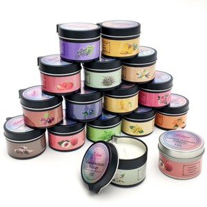 Nến massage spa dầu nóng chuyên nghiệp cao cấp, nhãn hiệu riêng, mini, màu đen mờ, kèm nắp và vòi rót. - Product Image 3