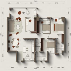 Solution de service personnalisée tout-en-un pour la <span class=keywords><strong>maison</strong></span> entière : Projet d'hôtel-villa de luxe <span class=keywords><strong>moderne</strong></span> avec <span class=keywords><strong>intérieur</strong></span> 3D pour salon, chambre et salle à manger - Product Image 6