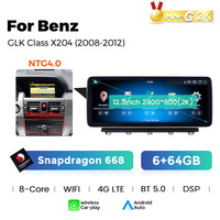 Système de navigation automobile Navifly Snapdragon 685 avec écran 2400*900, dernier système Android, pour Benz GLK Classe X204, prend en charge la caméra arrière, ADAS, DVR