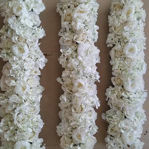 Camino de mesa de plástico artificial para decoración del hogar, macetas de <span class=keywords><strong>flores</strong></span> <span class=keywords><strong>artificiales</strong></span>, tipo económico - Product Image 2