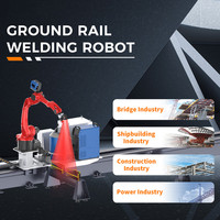 Robot de soudage industriel à sept axes avec double rail de guidage et déplacement automatique sur rail pour le soudage de grandes pièces longues