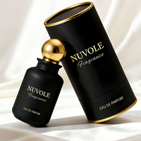 Diseño de Botella de Perfume Único Altamente Recomendado, Botellas de Vidrio de 30 ml y 50 ml, Botella de Perfume Redonda Negra con Caja