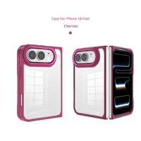 Coque JUNBO pour iPhone Duo Fold bicolore avec panneau transparent, cadre de protection surélevé pour l'appareil photo, bords anti-abrasion, protection intégrale pour les utilisateurs de Fold