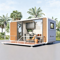 Studio modulaire préfabriqué pour jardin, unité d'habitation complémentaire (ADU) avec salle de bain, type cabane