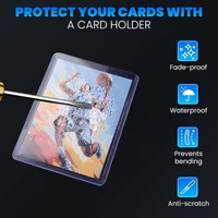 Vente en gros de protège-cartes rigides en plastique pour cartes de baseball, cartes TCG et cartes à collectionner, Toploaders