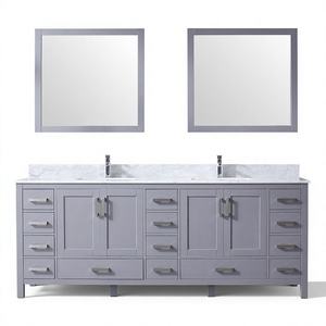 Vasque double de 84 pouces, meuble de salle de bain moderne haut de gamme, écologique, lavabo en céramique, résistant à l'eau, caractéristiques pour hôtel, entrepôt - Product Image 1