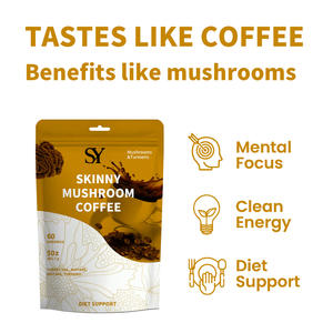 Comprar Granel De Alta Qualidade Magro Cogumelo Café com Cauda De Turquia e Extrato De Açafrão Suporte Foco Mental Promover Energia Limpa - Product Image 3