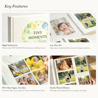 Buku Album Foto Bayi Kustom Dengan Halaman Tata Letak Bebas, Sudut Membulat, dan Sampul Keras yang Dapat Dibuka Rata untuk Kenangan Penting