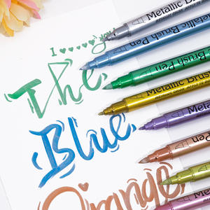 Stylo marqueur dur double 12 couleurs à base d'eau pour dessiner et peindre Largeur 10mm pour l'artisanat d'art métallique Encre permanente pour l'écriture sur tissu - Product Image 3