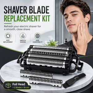 Kit de Têtes de Rechange Durables en Acier Inoxydable pour Rasoir Électrique – Accessoires de Lames et Grilles pour le Rasage du Visage - Product Image 1