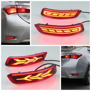 ไฟสะท้อนแสงกันชนหลังแบบ LED สำหรับ Toyota Corolla <span class=keywords><strong>Altis</strong></span> ปี 2014~2018 สำหรับ Lexus GS250 ES250 ปี 2014~2017 ไฟเบรก ไฟเลี้ยว - Product Image 2