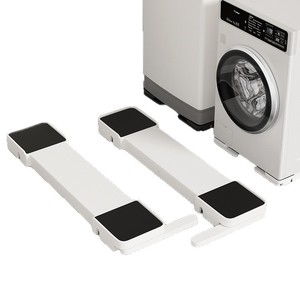 Base pour lave-linge et sèche-linge Qinfeng, simple couche, hauteur réglable, amortisseur avec roulettes pour l'installation de la buanderie - Product Image 2