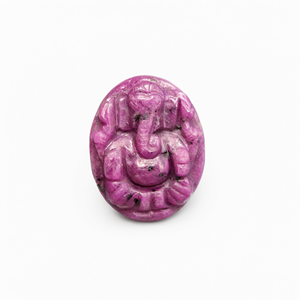 Colgante de Piedra Preciosa de Rubí Tallado con la Figura del Dios Ganesh - Uniendo la Tradición con la Sofisticación Moderna, Regalo de Cumpleaños - Product Image 2